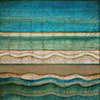 Eternal Blue — horizontal stripes turquoise teal cream tan abstract